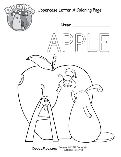 Cute Alphabet Coloring Pages (Free Printables) - Doozy Moo