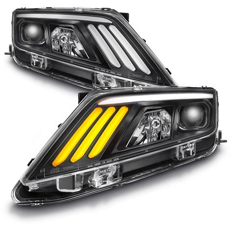 10-12 Ford Fusion Projector Headlights w/LED Sequential Turn Signal ...