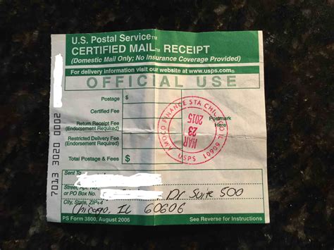 Certified Letter Usps Tracking - certify letter