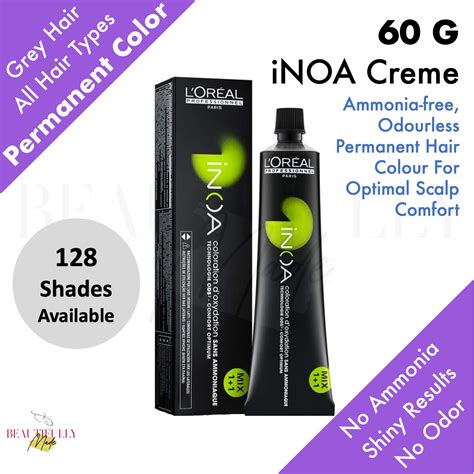 L'Oreal Professional iNOA Ammonia Free Permanent Hair Color Creme 60g - LOreal Hair Dye Cream ...