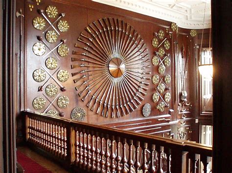 Inside Blair Castle, note the muskets making up the Rosette. | Scottish castles, Scotland ...