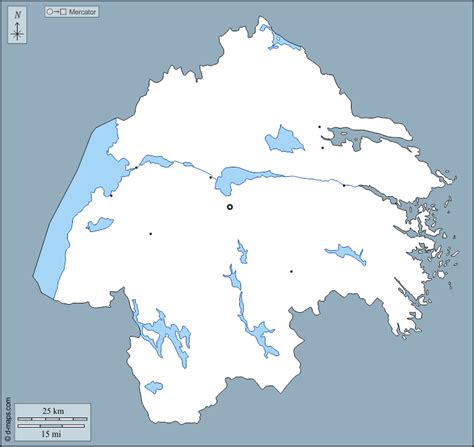 Östergötland free map, free blank map, free outline map, free base map outline, hydrography ...