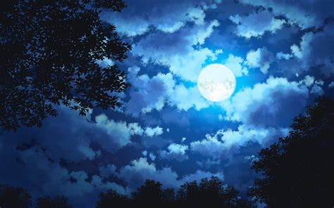 Night Sky With Cloud Anime Wallpapers - Wallpaper Cave