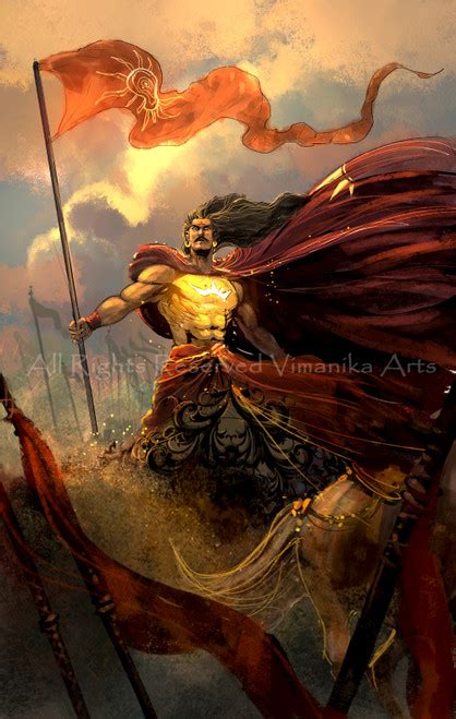 Buy Karna in Mahabharata War Canvas Art Print by Artist Prints by Fizdi ...