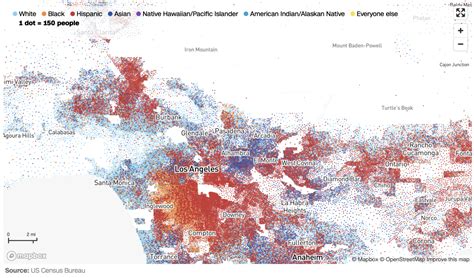 Race and ethnicity map of dots | iThinkMedia.com: Where History Meets ...