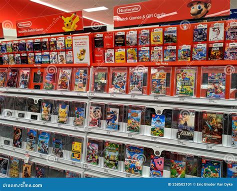 Nintendo Switch Physical and Digital Games for Sale Editorial Photo ...