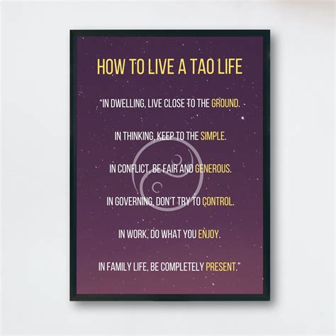 Tao Print, Digital Download, Tao Life Print, Digital Art, Decor, Positive, Philosophy, Spiritual ...