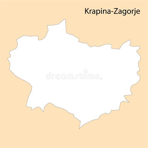 High Quality Map of Krapina-Zagorje is a Region of Croatia Stock Vector ...