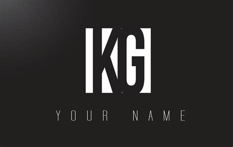 KG Letter Logo With Black and White Negative Space Design. 5075006 ...