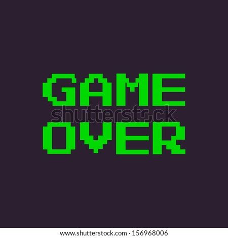 Vector Pixel Message: Game Over - 156968006 : Shutterstock