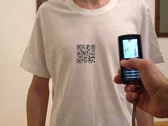 QR-coded-Tshirt | This is a QR-coded T-shirt. Contact detail… | Flickr
