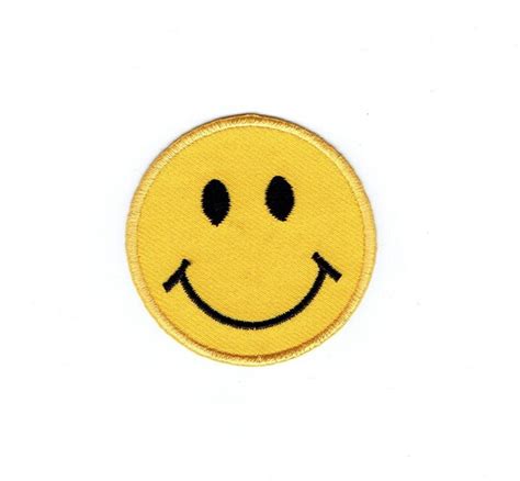 Smiley Face Emoji Embroidered Iron on Patch | Etsy