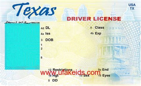 tx fake id template | Id card template, Passport template, Card template