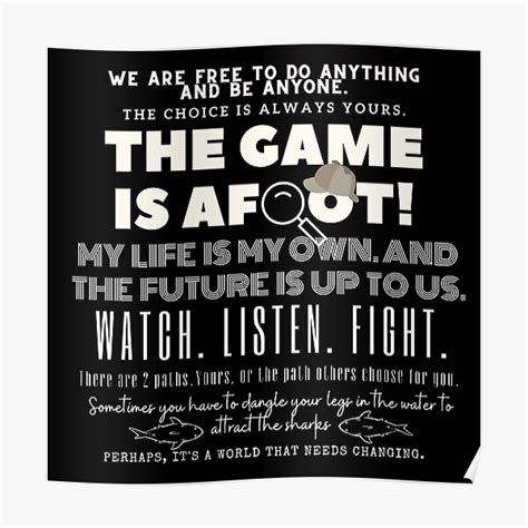 "Enola Holmes Quotes from Enola Holmes Netflix Movie" Poster for Sale ...