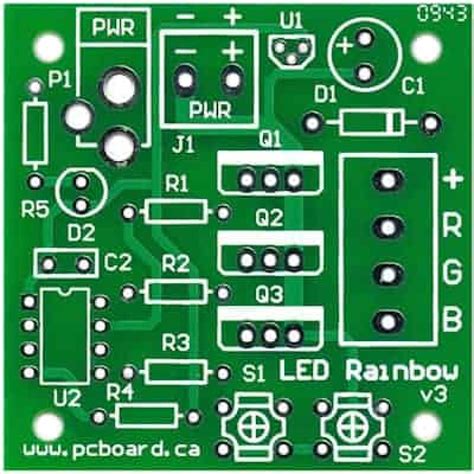 LED Rainbow Bare PCB