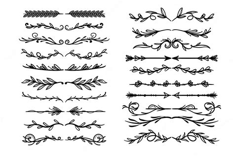 Free Vector | Drawn ornamental divider collection