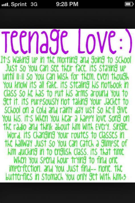 Teenage Love | Teenage love quotes, Teenager quotes, Cute love quotes