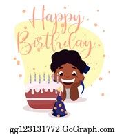 310 Boy Cartoon With Happy Birthday Cake Vector Design Clip Art | Royalty Free - GoGraph