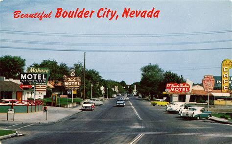 Beautiful Boulder City, 1950's | Boulder city, City, Street scenes