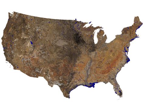 USDA map of soil color in the United States at a depth of 25cm : r ...