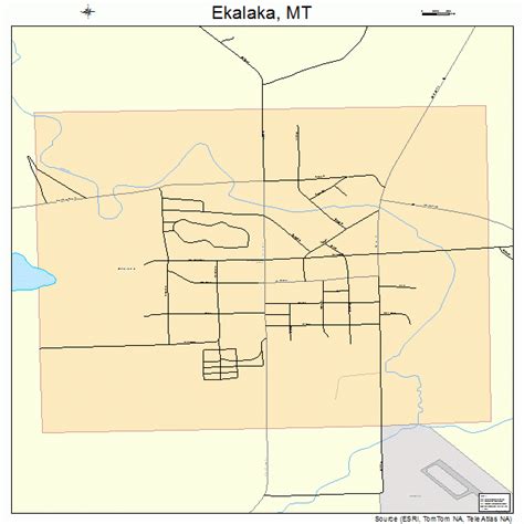 Ekalaka Montana Street Map 3023650