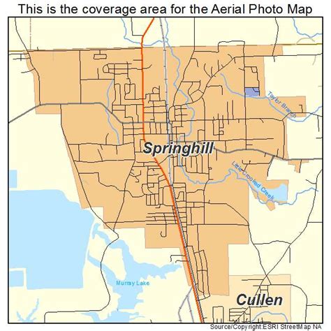 Aerial Photography Map of Springhill, LA Louisiana