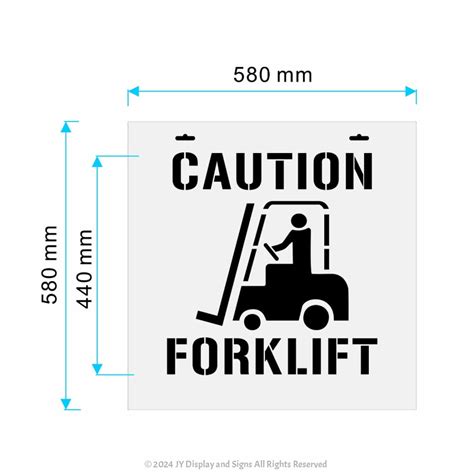 FORKLIFT Stencil with "CAUTION FORKLIFT" - 440mm High - ST-W-CFL