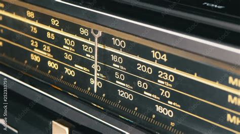 Tuning Analog Radio Dial Frequency on Scale of the Vintage Receiver ...