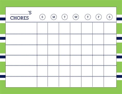 43 FREE Chore Chart Templates for Kids ᐅ TemplateLab