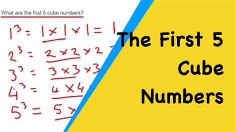 What are the first 5 cube numbers and how do you work them out? - YouTube