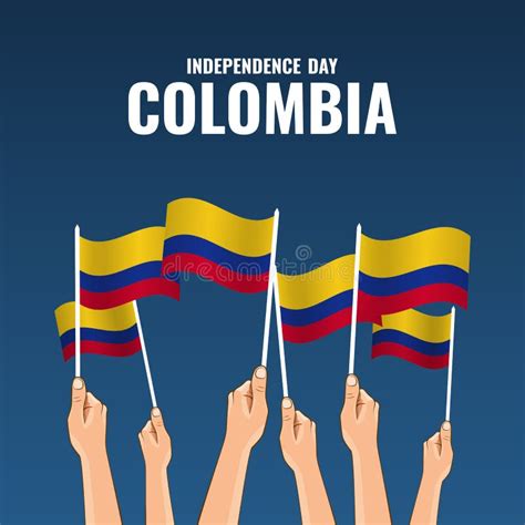 Colombia Independence Day stock vector. Illustration of poster - 247634362