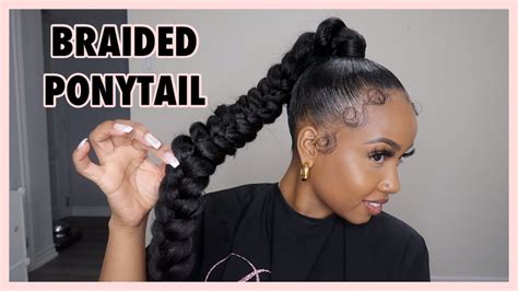 How To: Braided Sleek Ponytail || Butterfly Braid Tutorial - YouTube