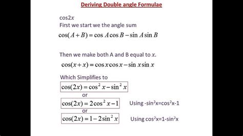 Deriving / Proof of Double Angle Identities - YouTube