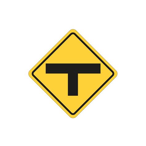 T intersection Ahead Sign - Australian Standard Warning Sign