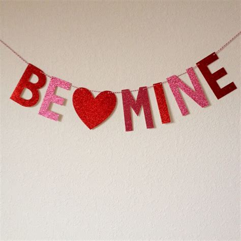 Glitter Be Mine Banner // Valentine Banner // Glitter Banner - Etsy