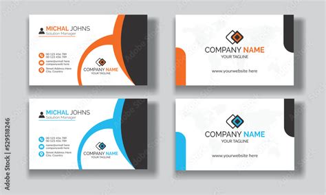 White minimal business cards, Modern business card design template, Simple business card ...