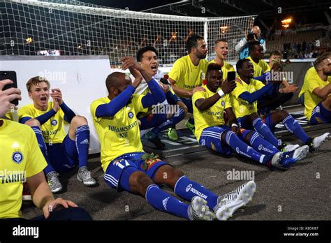 Atomu Tanaka (HJK), SEPTEMBER 27, 2017 - Football / Soccer : HJK Helsinki players celebrete ...