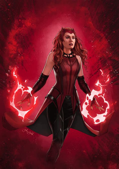 "The Scarlet Witch" fan art by Jake Bartok : r/marvelstudios