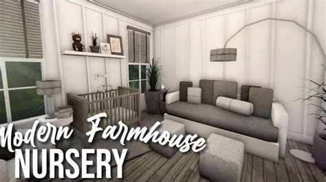 ROBLOX | Welcome to Bloxburg: Modern Farmhouse Nursery - YouTube | Modern baby room, Modern kids ...