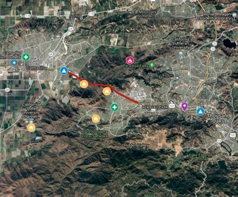 91 Freeway Brush Fire Map - Map