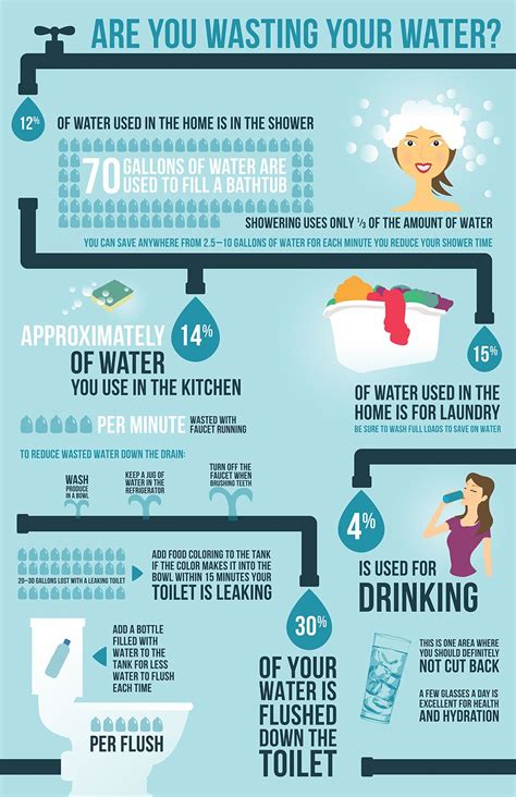 Are you wasting your water? - Infographic - Melissa Leide Portfolio www.melissaleide.com | Water ...