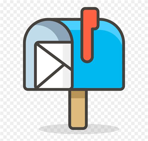 Open Mailbox With Raised Flag Emoji Clipart - Mailbox Emoji - Png ...