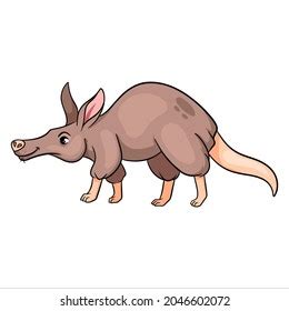 Animal Character Funny Aardvark Cartoon Style Stock Vector (Royalty Free) 2046602072 | Shutterstock