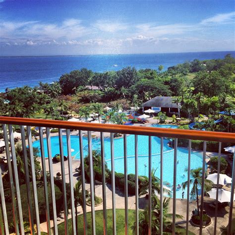 Our room view at Shangri-La's Mactan Resort and Spa Shangri La, Garden Bridge, Spa, Deck, Resort ...