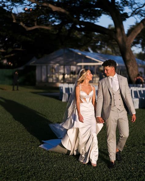 Brittany Mahomes stuns in sexy cut-out bridal gown in unseen wedding ...