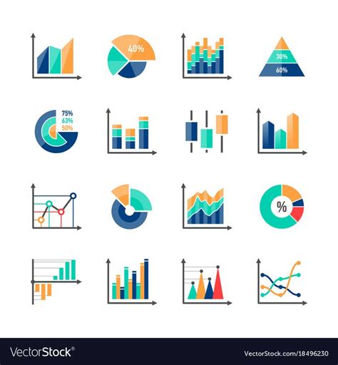 Business data market infographic elements icons vector image on VectorStock