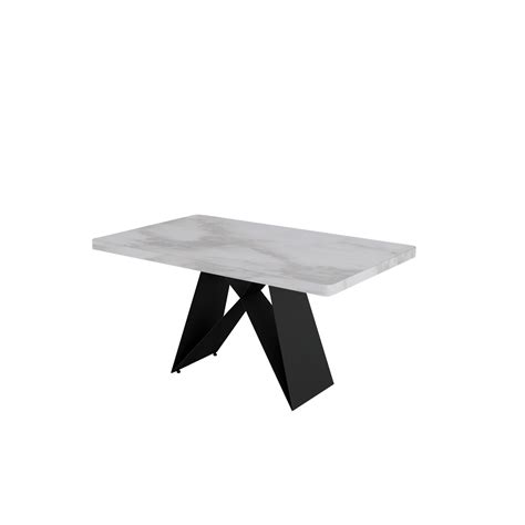 Simple Rectangular Marble Dining Table with Marble Base (8-seaters) - Crownlivin