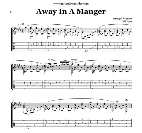 Away In A Manger - Fingerstyle guitar solo.