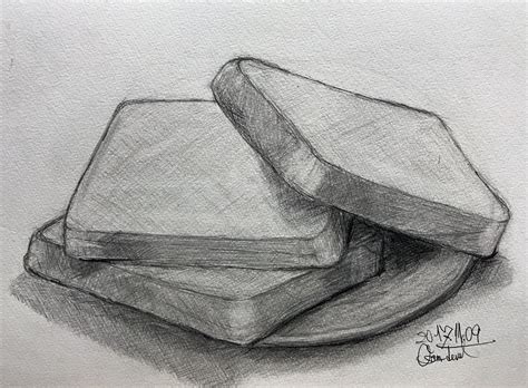 sliced breads | 描画チュートリアル, チュートリアル, 静物