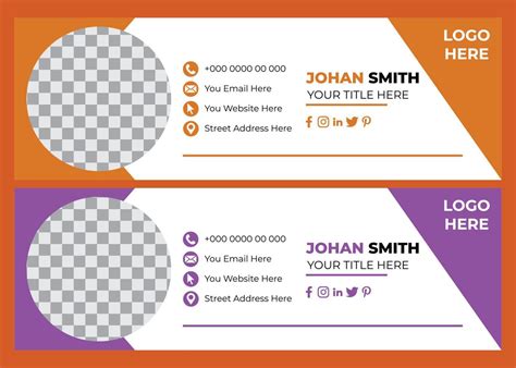 Email Signature Design 20918337 Vector Art at Vecteezy